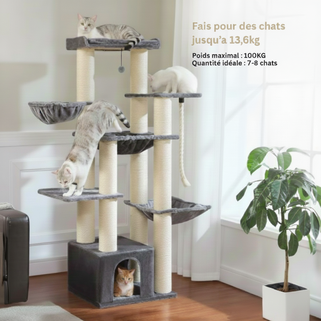 Arbre à chat : Le Refuge Cocooning Familial
