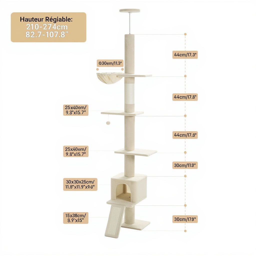 Abre à chat : L'Arbre Panorama Ajustable