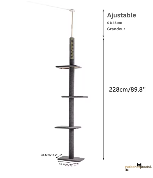 Arbre à chat : La Tour Télescopique XXL