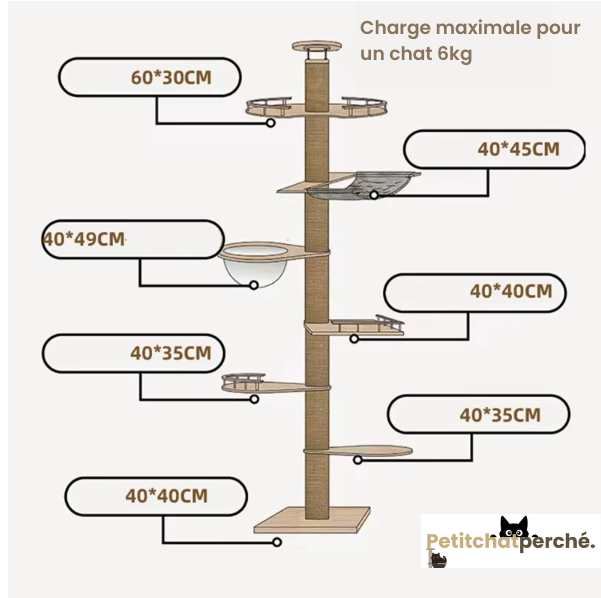Arbre à chat : L'Arbre Pilier "Skyview"