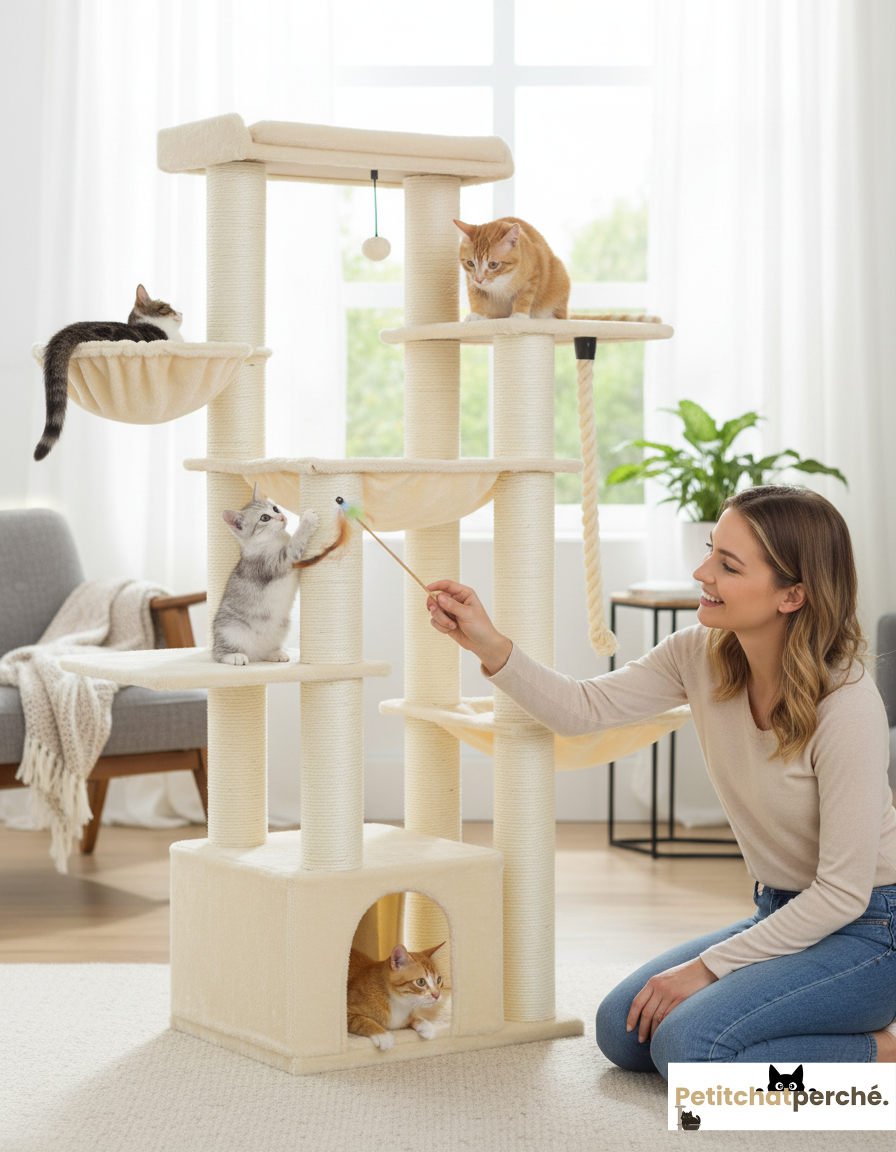 Arbre à chat : Le Refuge Cocooning Familial