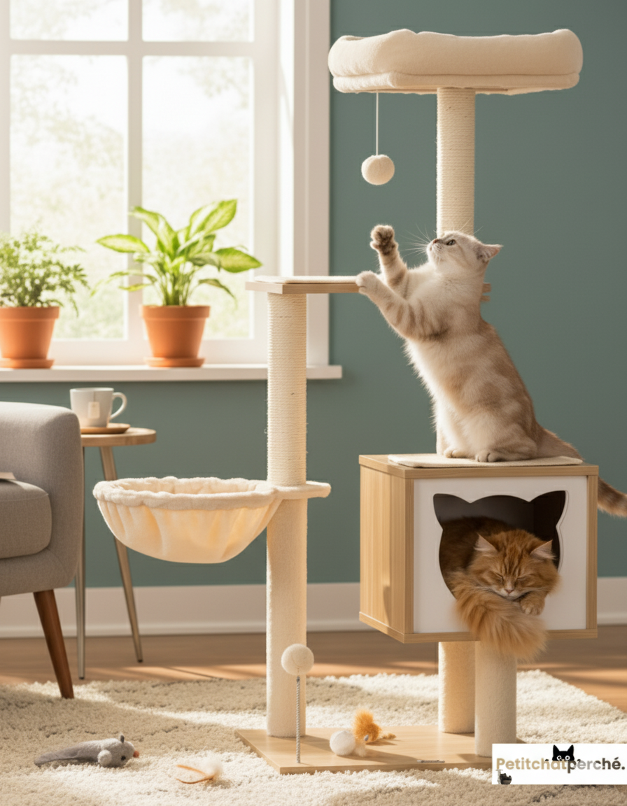 Arbre à chat : Le Meuble Cocoon Tête de Chat