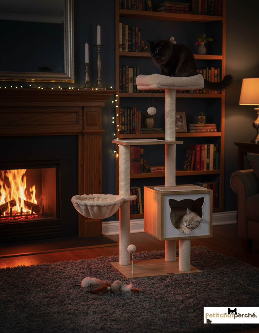 Arbre à chat : Le Meuble Cocoon Tête de Chat