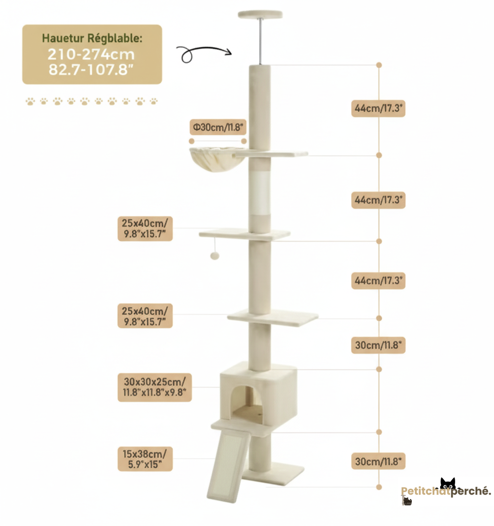 Abre à chat : L'Arbre Panorama Ajustable
