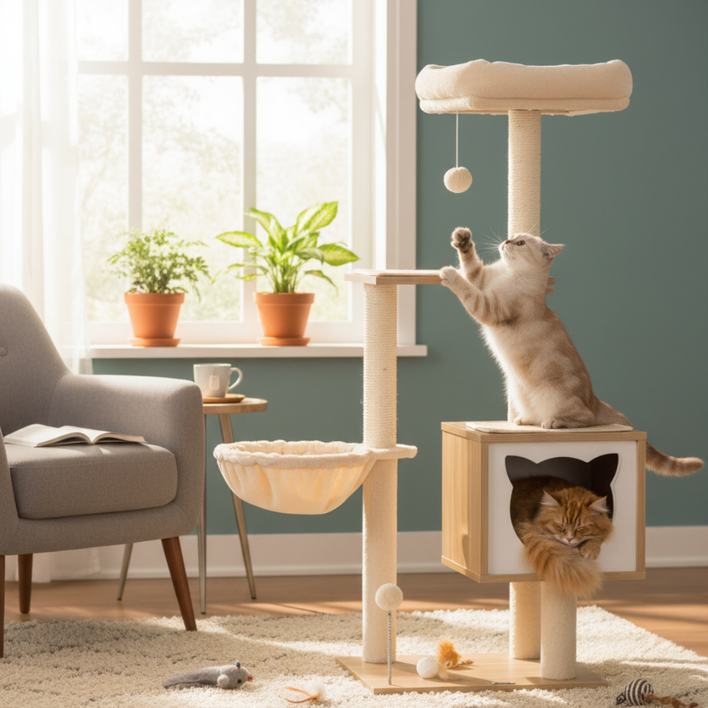 Arbre à chat : Le Meuble Cocoon Tête de Chat