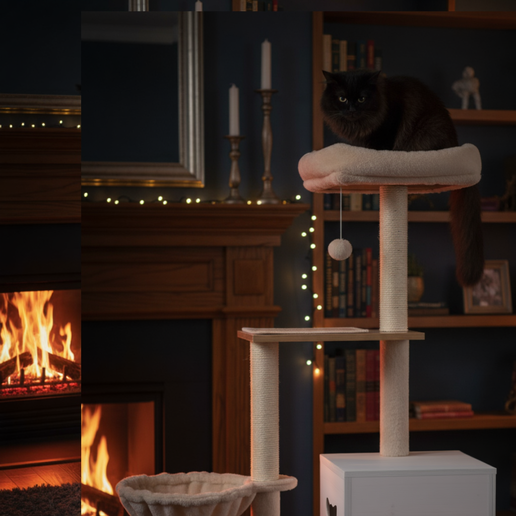 Arbre à chat : Le Meuble Cocoon Tête de Chat